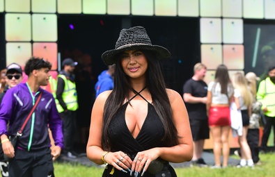 Belle Hassan with Love Island cast at Parklife Festival in Manchester