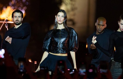 Charlotte Cardin Shines at Champs-Élysées Christmas Lights in Paris