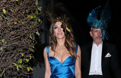 Elizabeth Hurley Spotted Enjoying a Day in London