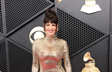 Bleona Dazzles at the 68th GRAMMY Awards in Los Angeles