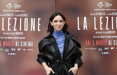 Matilda De Angelis Shines at "La Lezione di Mordini" Press Conference and Photocall in Rome