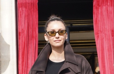 Nina Dobrev's Chic Paris Arrival at Her Hotel