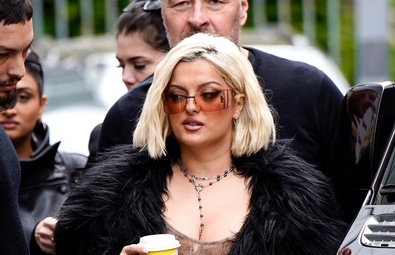 Bebe Rexha's Chic Arrival at NRJ Radio in Paris